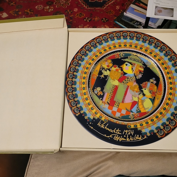 Bjorn Wiinblad "Balthazar" 1974 Christmas Plate - Picture 3 of 6